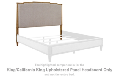Sharlance - King/California King Upholstered Panel Headboard - Green / Brown