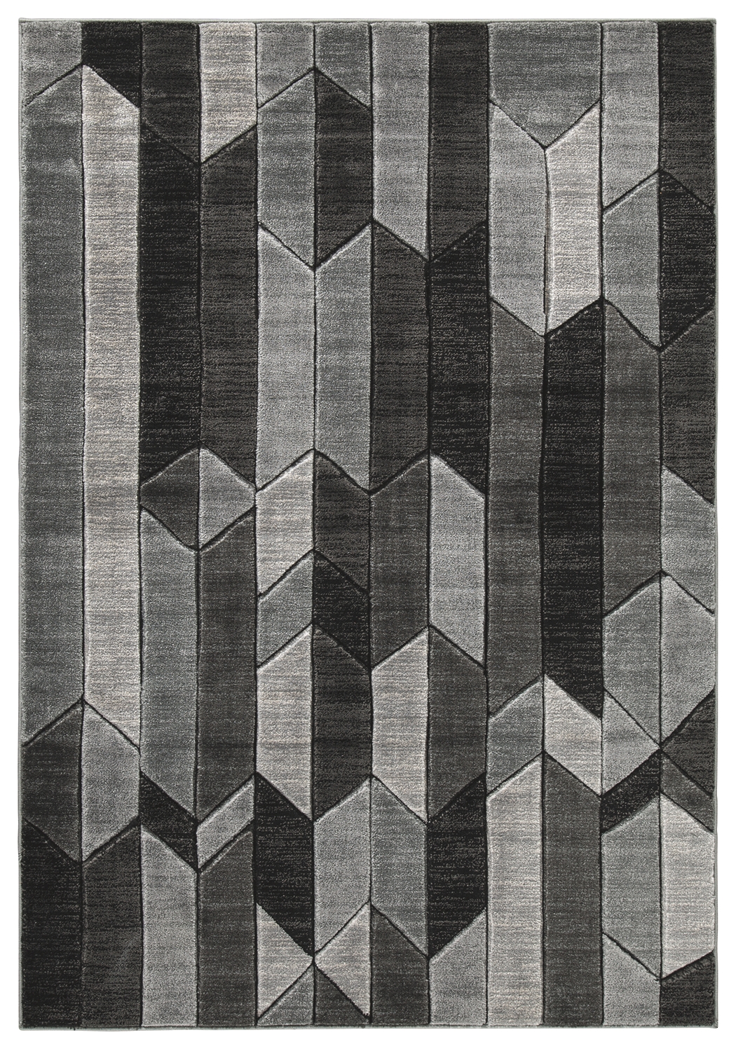 Chayse - 7' x 10' Rug - Black / Gray