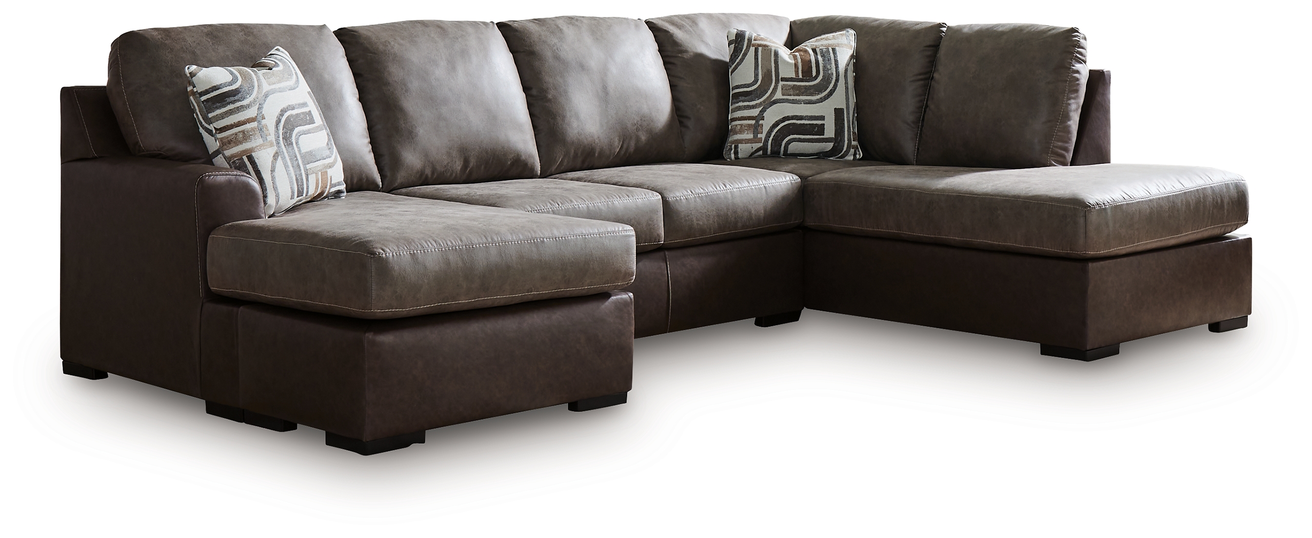 Castille Way - 2-Piece Sleeper Sectional With RAF Corner Chaise - Fossil