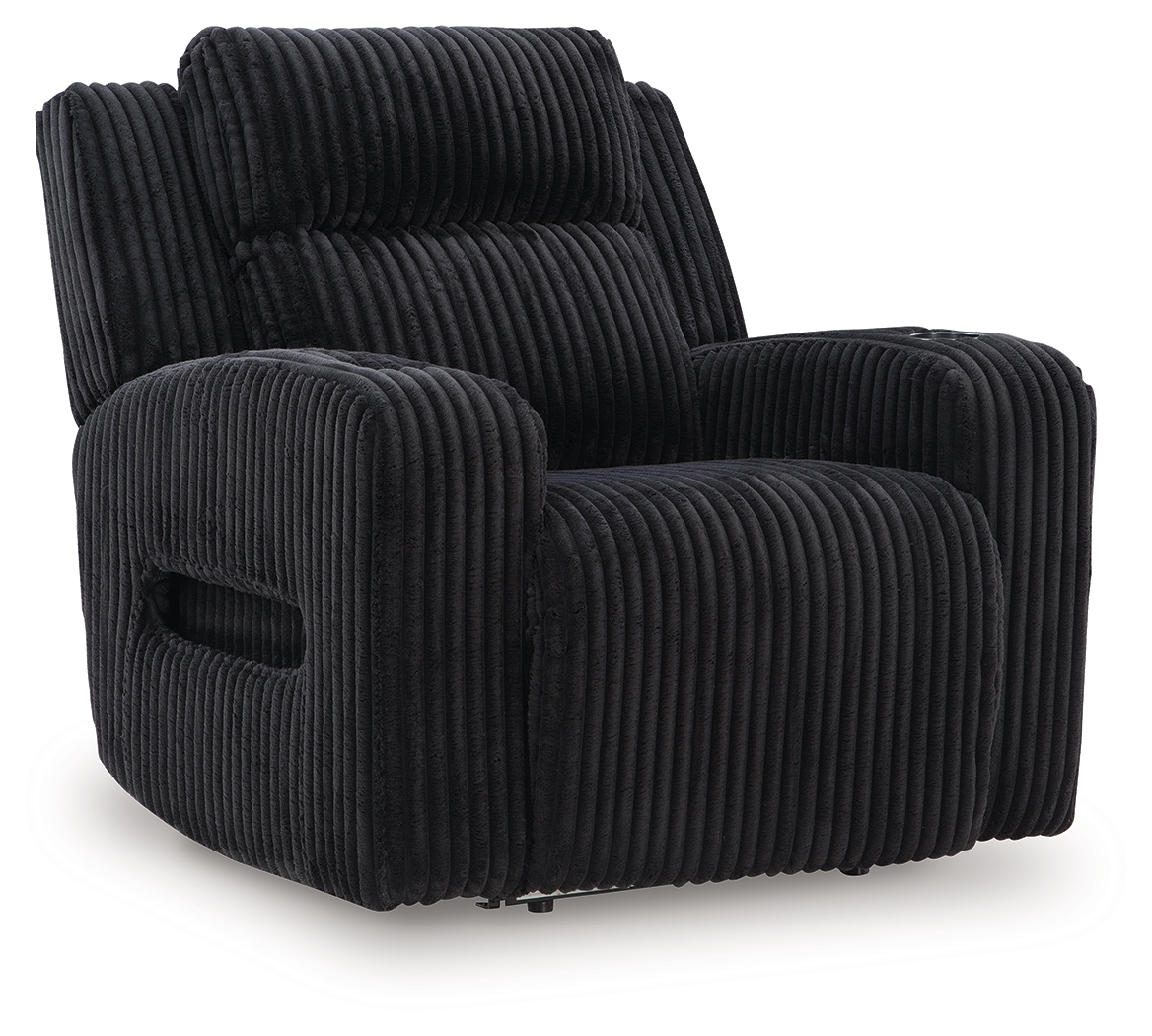 Forest Lake - Power Recliner With Adj Headrest - Black