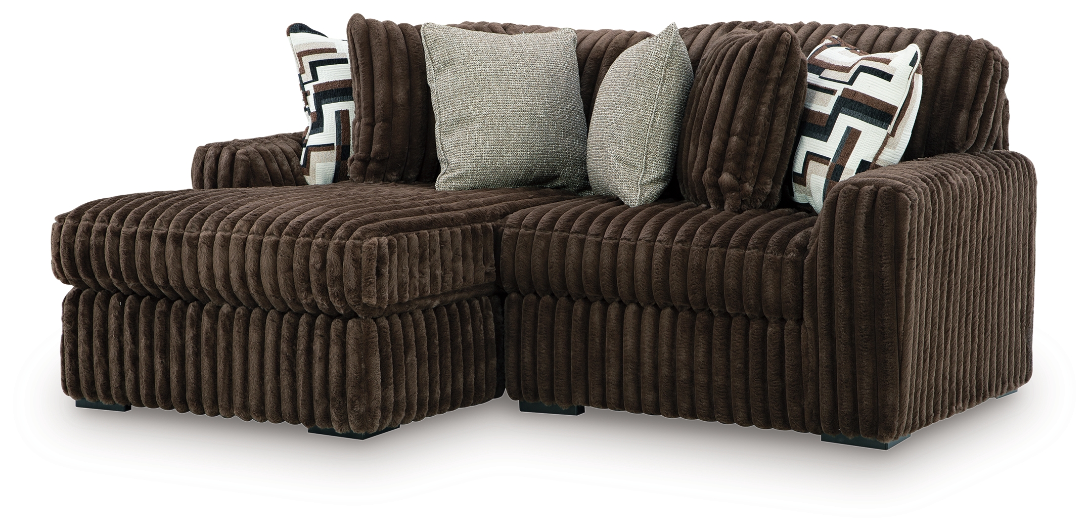 Midnight-Madness - 2-Piece Sectional With LAF Corner Chaise - Chocolate