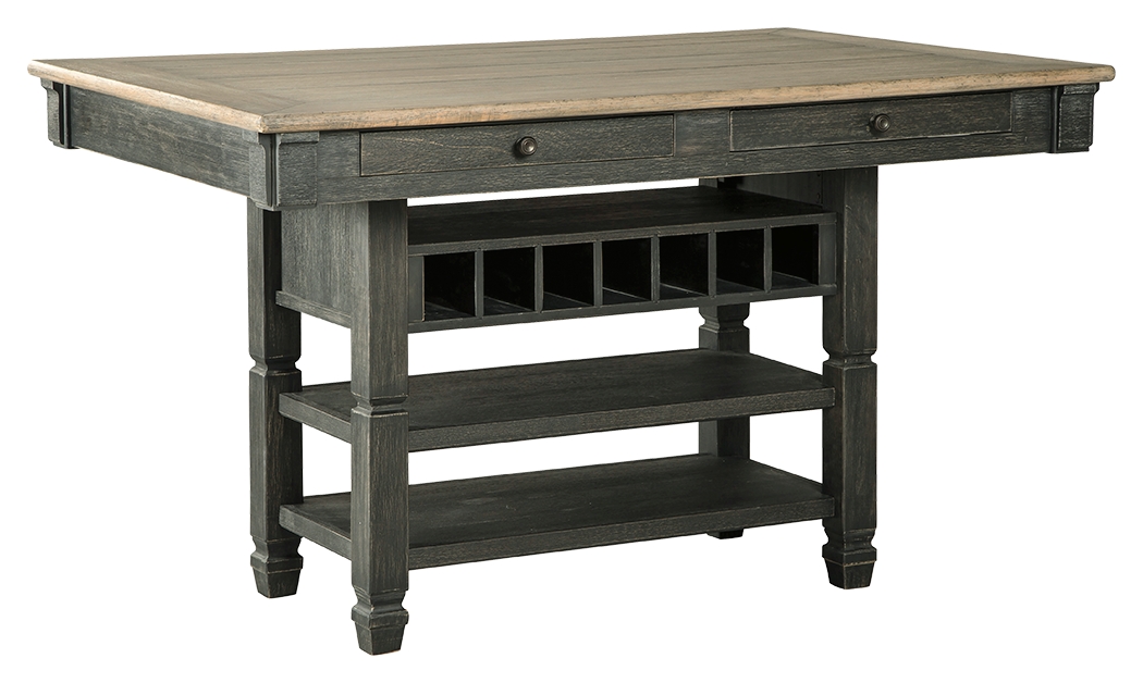 Tyler Creek - Rectangular Dining Room Counter Table - Black / Gray