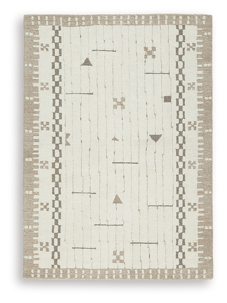 Dot - 5' x 7' Rug - Cream / Brown / Taupe