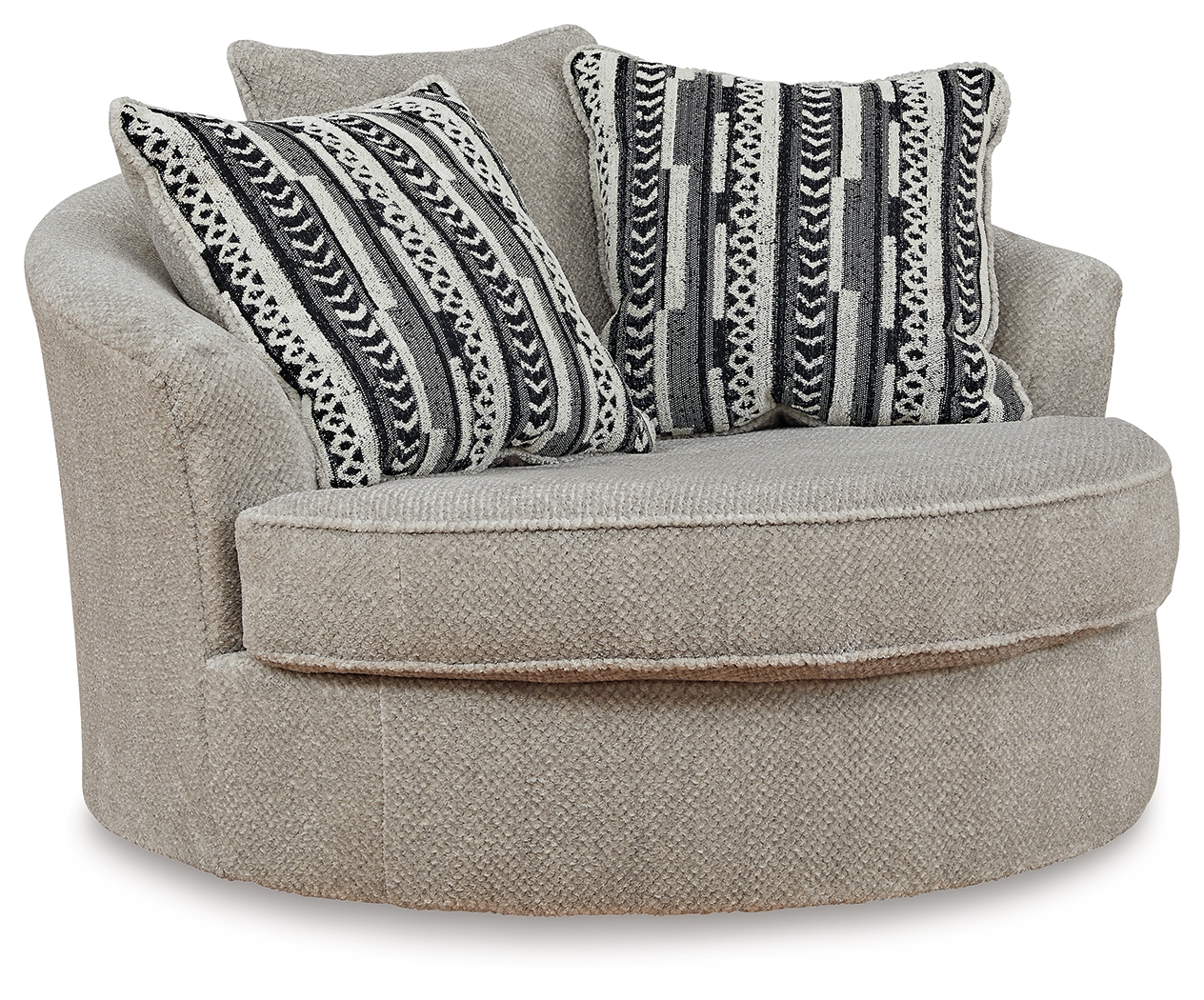 Calnita - Oversized Swivel Accent Chair - Sisal