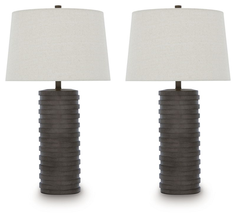 Neilett - Poly Table Lamp (Set of 2) - Antique Brown