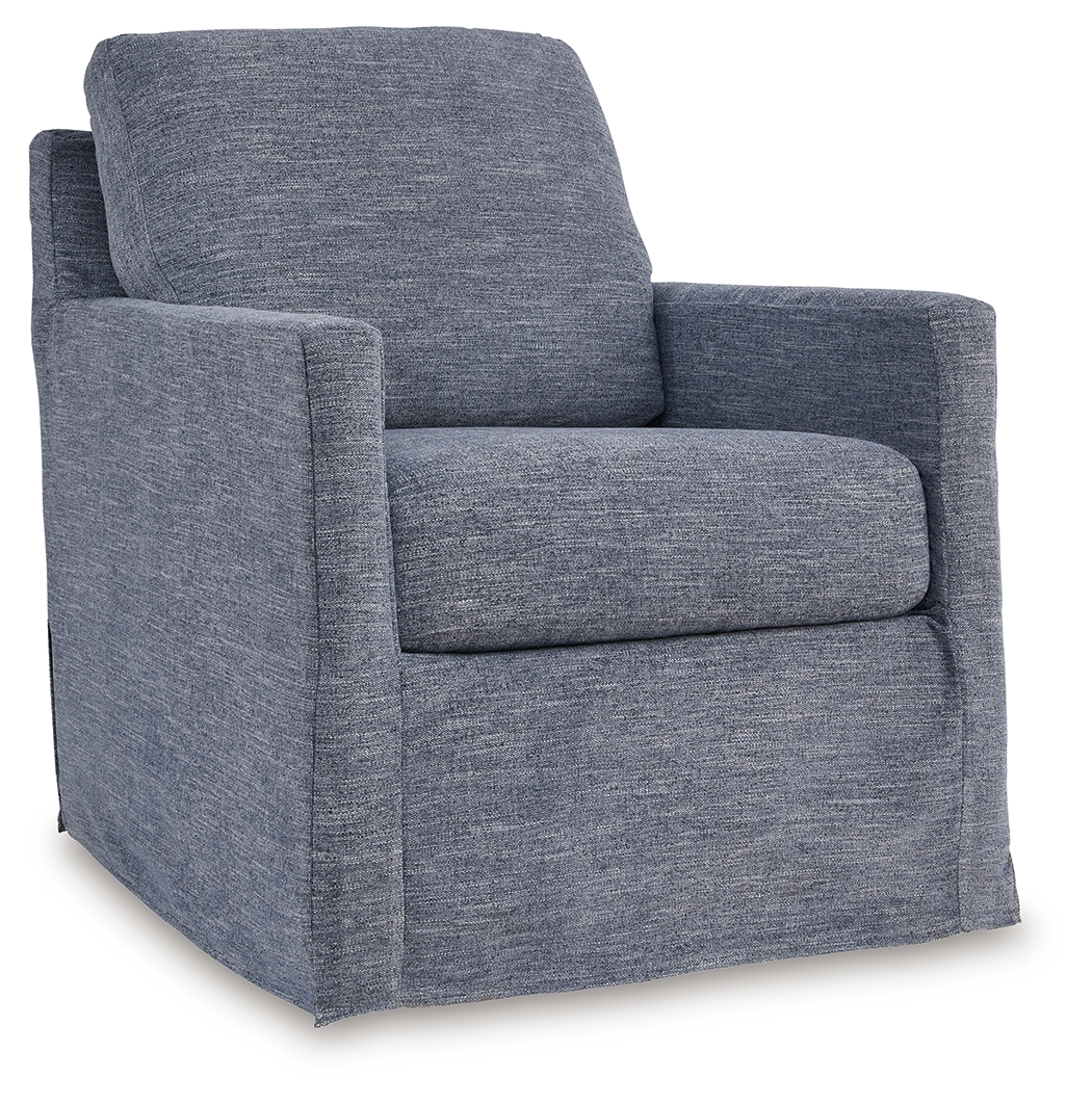 Nenana Next-Gen Nuvella - Swivel Glider Accent Chair - Denim