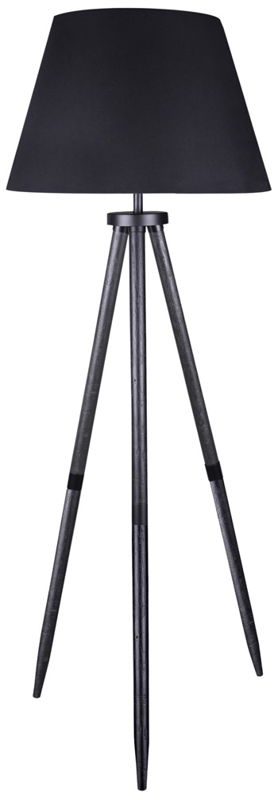 Orhan - Wood Floor Lamp - Black