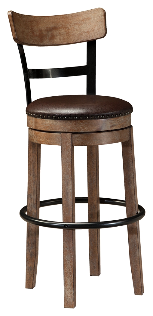 Pinnadel - Tall UPH Swivel Barstool - Light Brown
