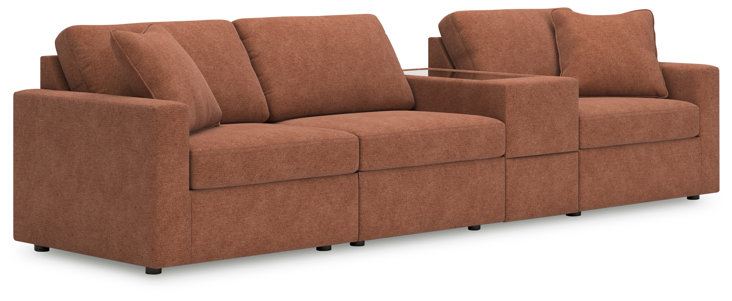 Modmax - 4-Piece Sectional With Storage Console - Spice