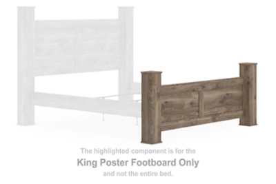 Rusticott - King Poster Footboard - Brown