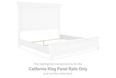 Kanwyn - Cal King Panel Rails - Whitewash
