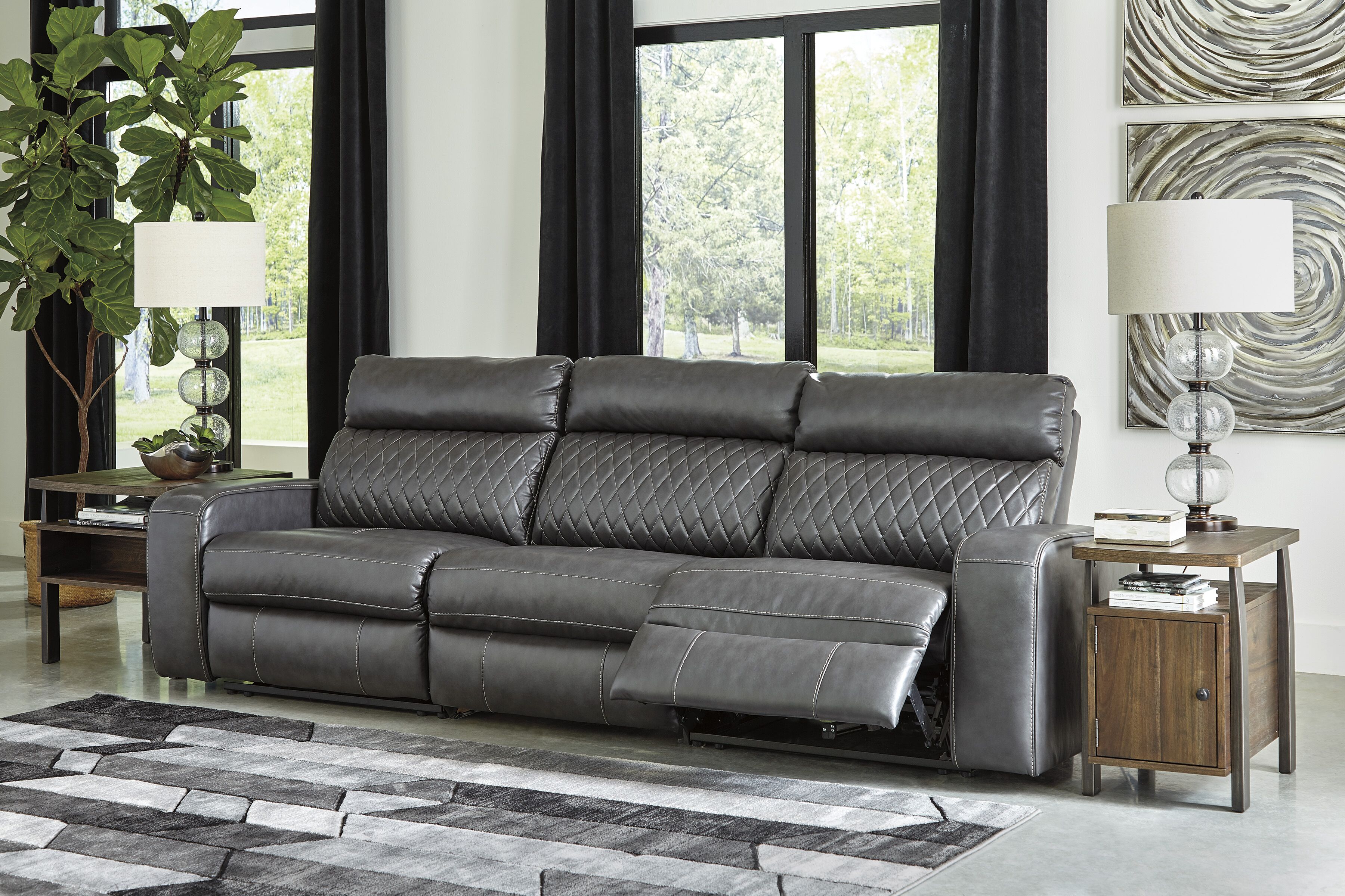 Samperstone - Sofa 3 Pc Sectional - Gray