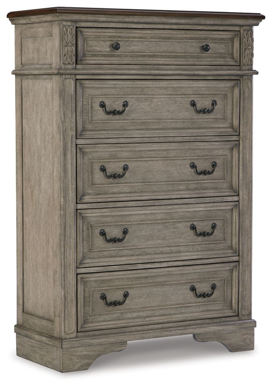 Lodenbay - Five Drawer Chest - Antique Gray