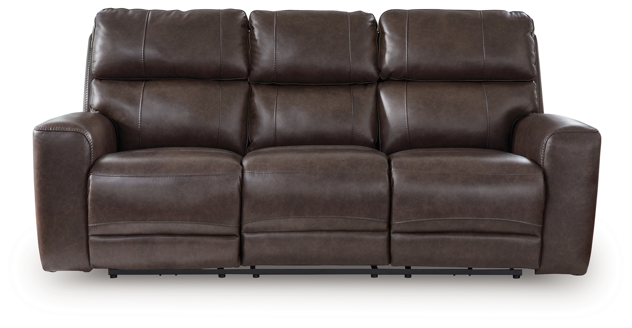 Crossplex - Power Reclining Sofa With Adjustable Headrest - Smoke
