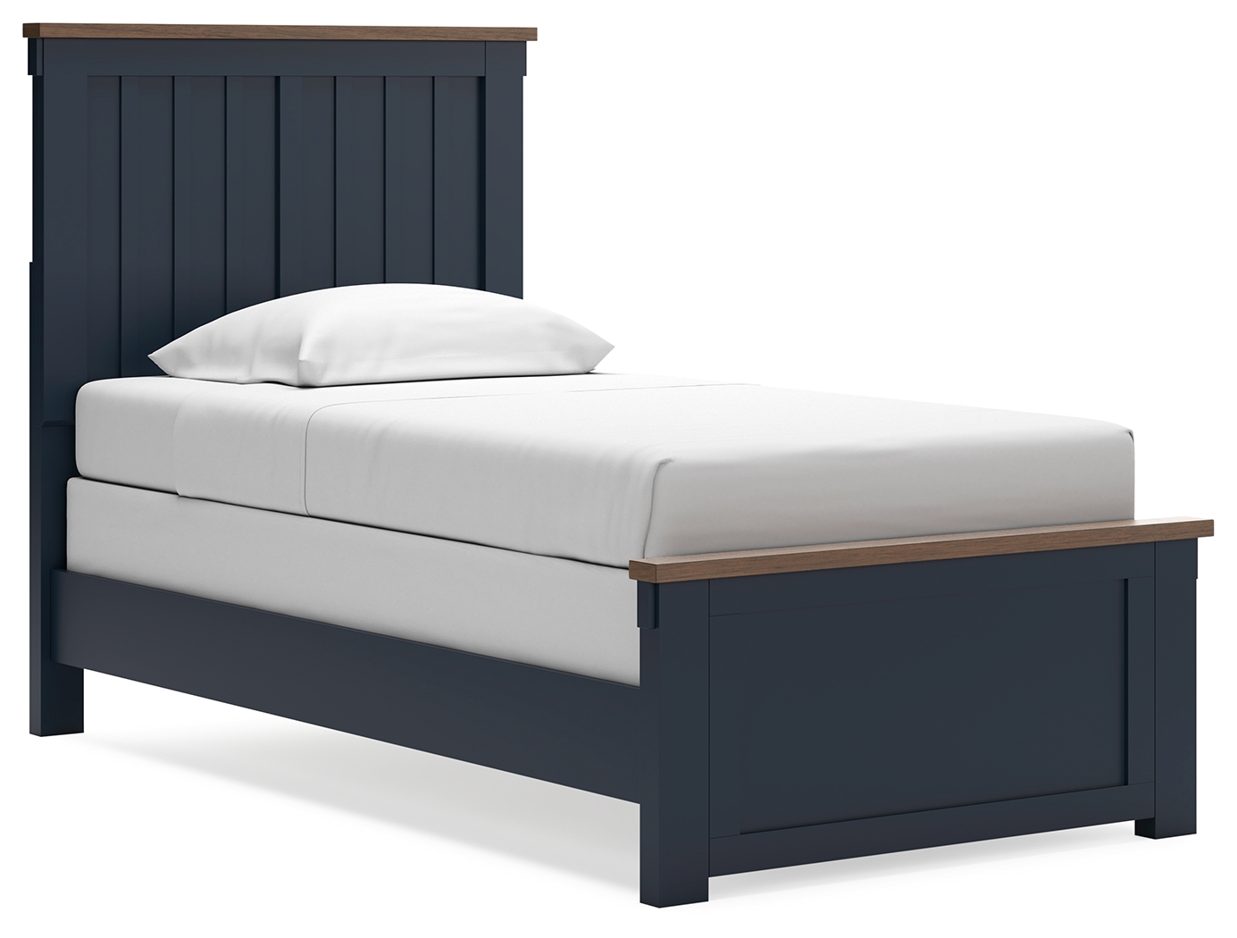 Landocken - Twin Panel Bed - Brown / Blue