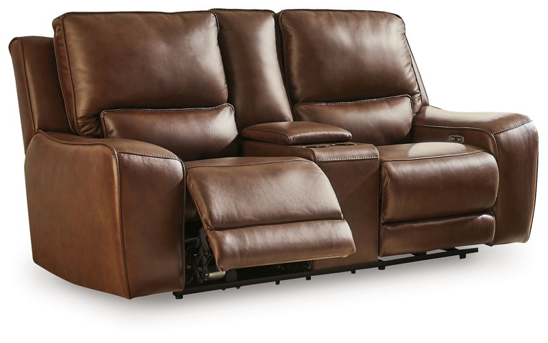 DeepWakes - Power Reclining Loveseat / Console / Adjustable Headrest - Canyon