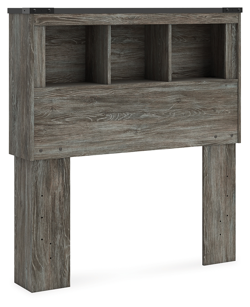 Frandern - Twin Bookcase Headboard - Gray