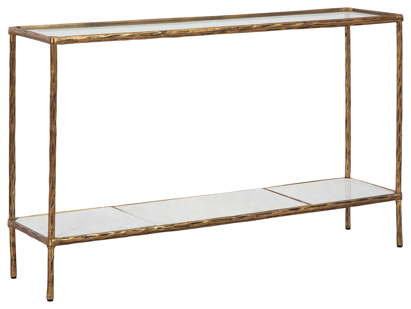 Ryandale - Console Sofa Table - Antique Brass Finish