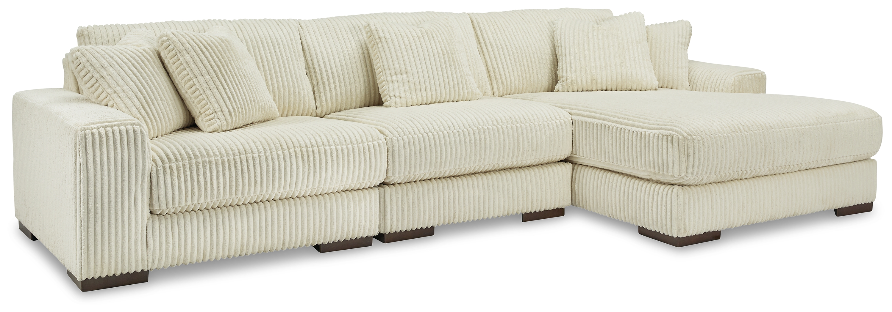 Lindyn - 3-Piece Sectional With Raf Corner Chaise - Ivory