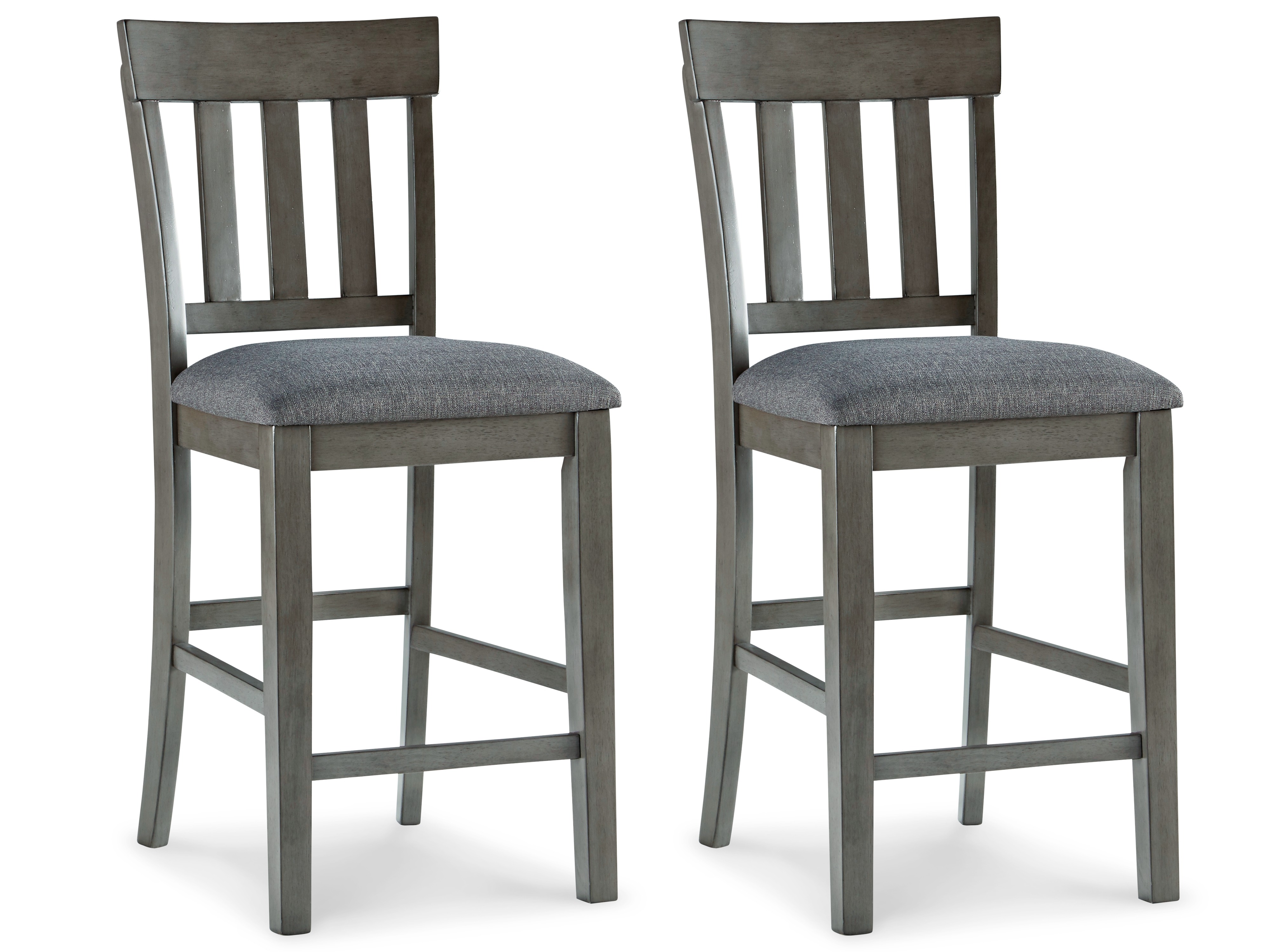 Hallanden - Upholstered Barstool (Set of 2) - Black / Gray