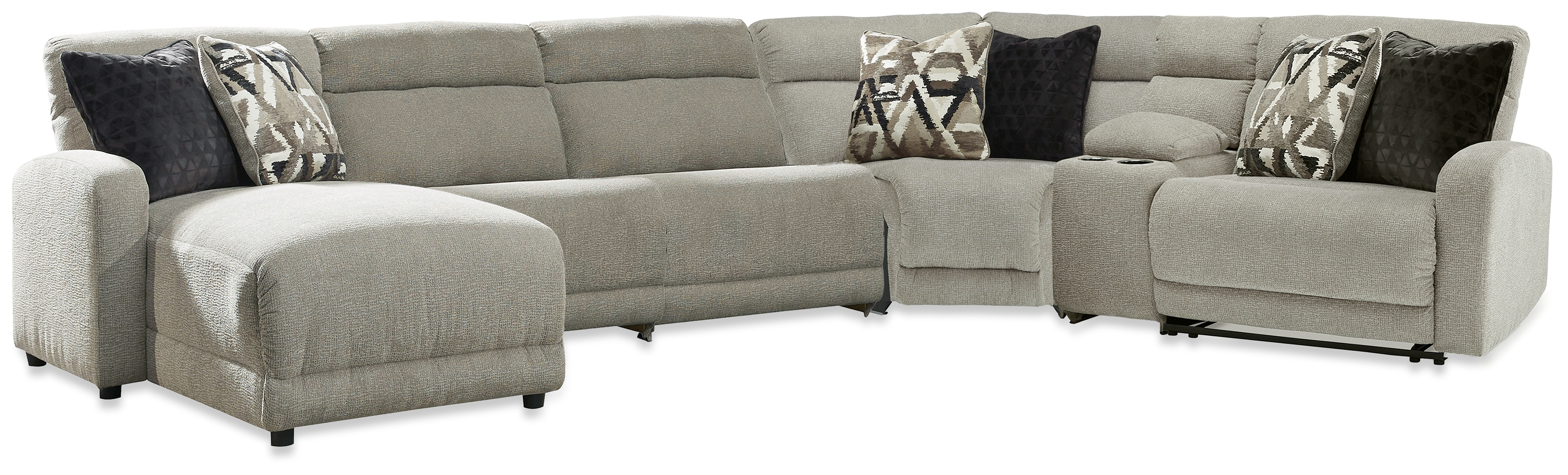Colleyville - 6-Piece Power Reclining Sectional With LAF Chaise - Stone