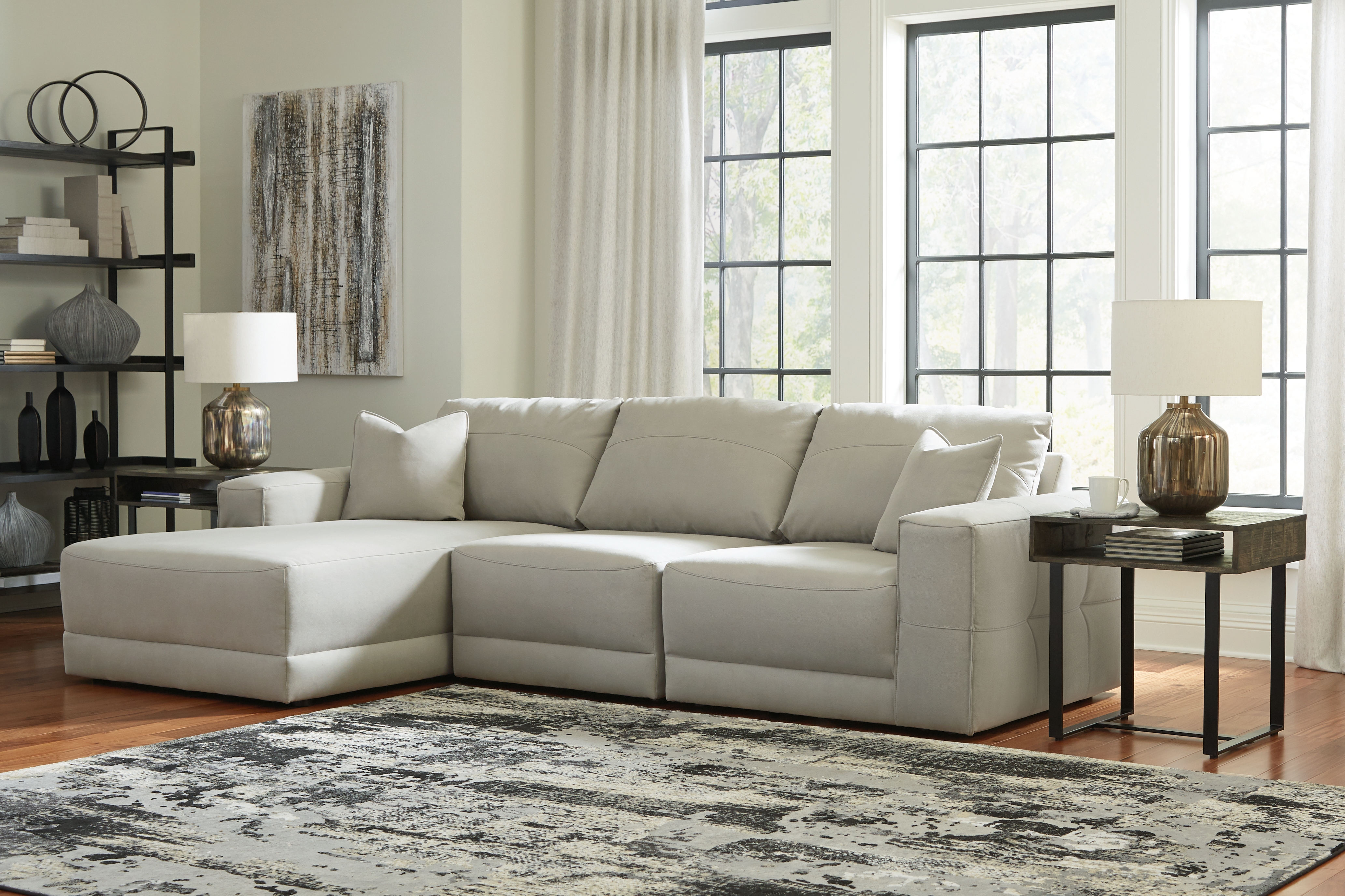 Next-Gen Gaucho - Left Arm Facing Corner Chaise 3 Pc Sectional - Gray