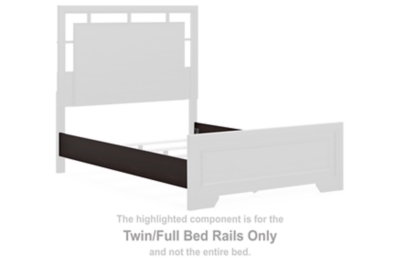 Covetown - Twin/Full Bed Rails - Dark Brown