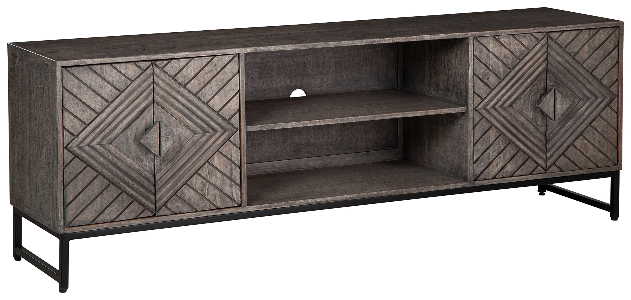 Treybrook - 2 Door Accent Cabinet - Distressed Gray