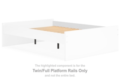 Onita - Twin/Full Platform Rails - White