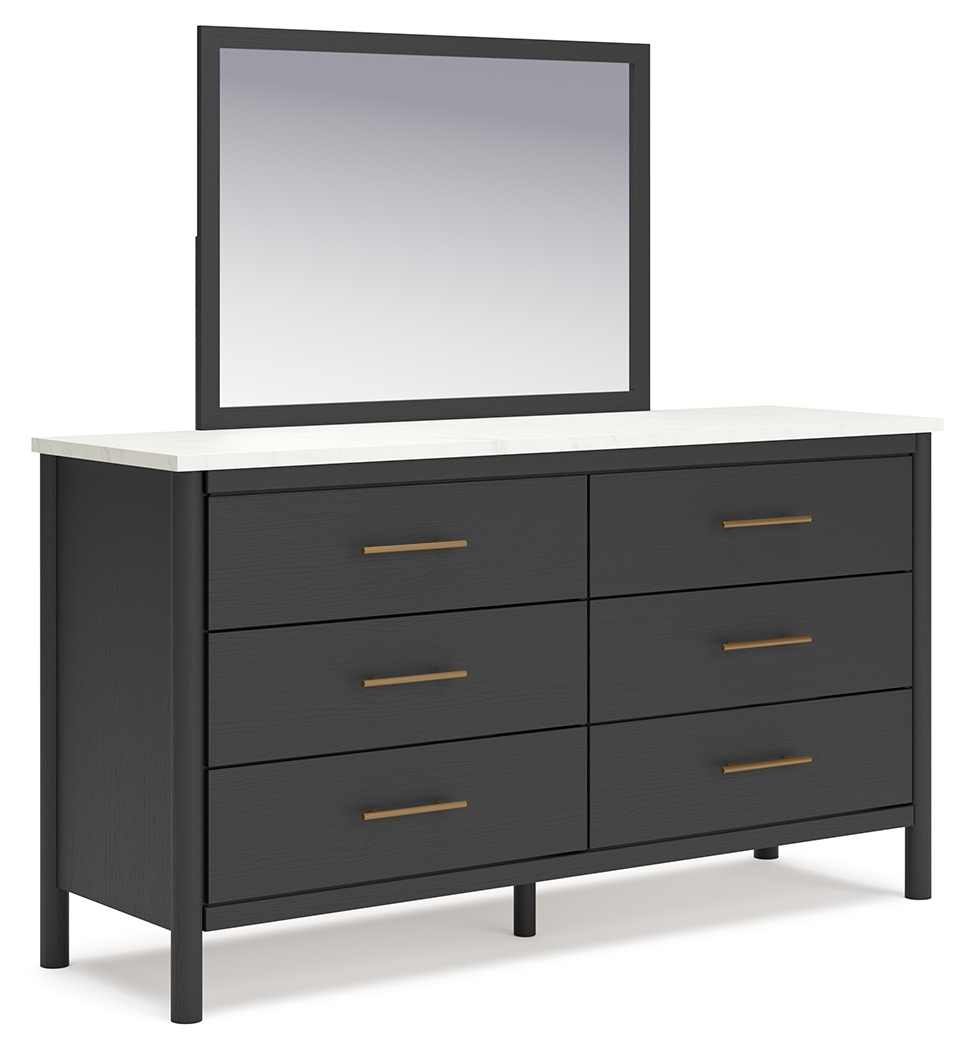 Cadmori - Dresser and Mirror - Black / White