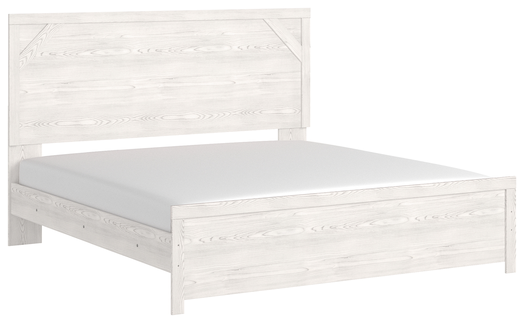 Gerridan - King Panel Bed - White / Gray