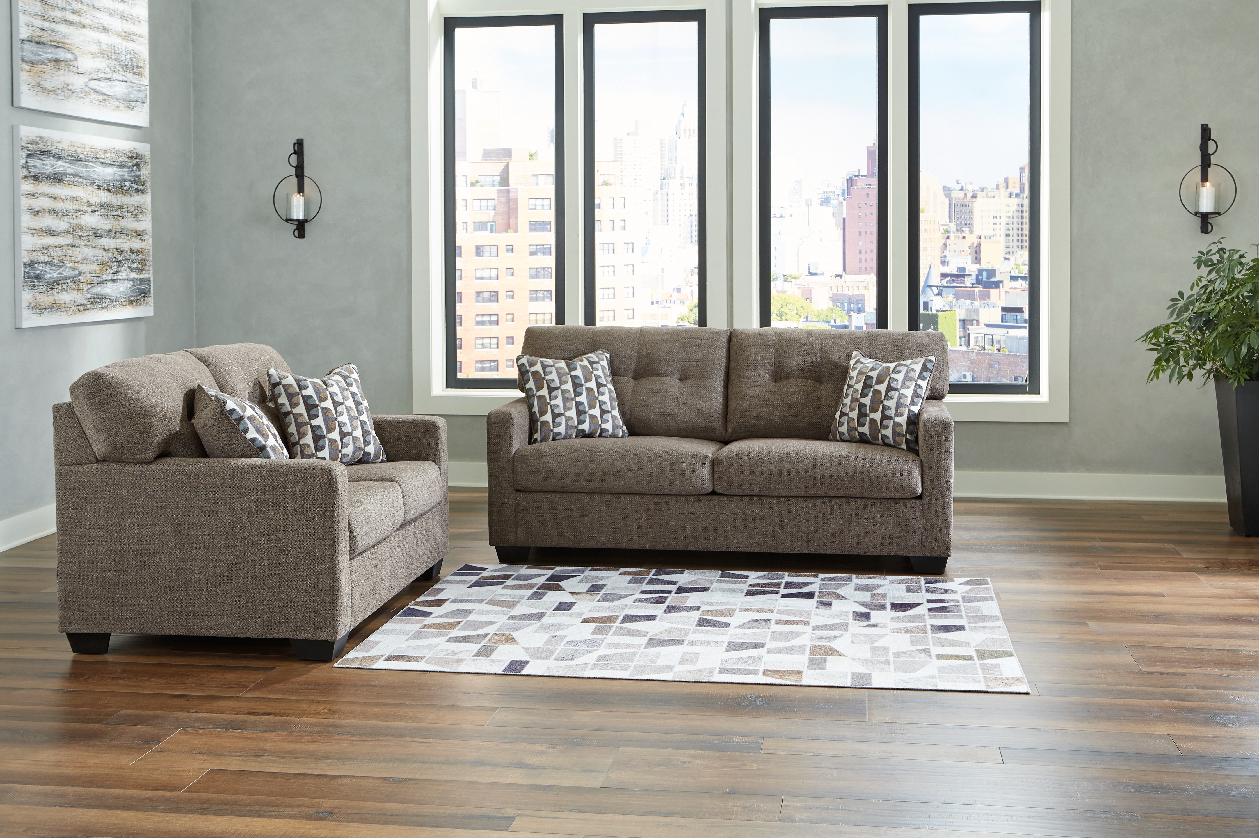 Mahoney - 2 Pc. - Sofa, Loveseat - Chocolate
