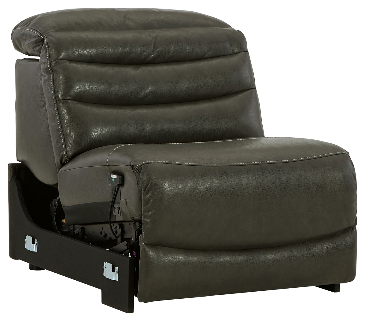 Center Line - PWR Armless REC w/Adj Headrest - Dark Gray