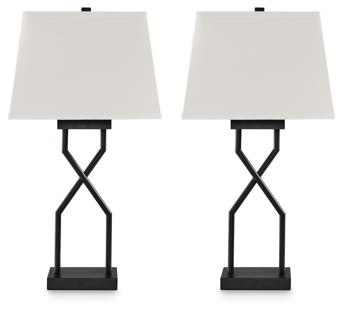 Brookthrone - Metal Table Lamp (Set of 2) - Black