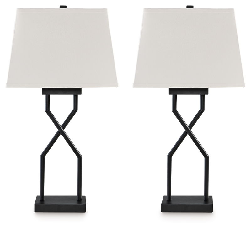 Brookthrone - Metal Table Lamp (Set of 2) - Black