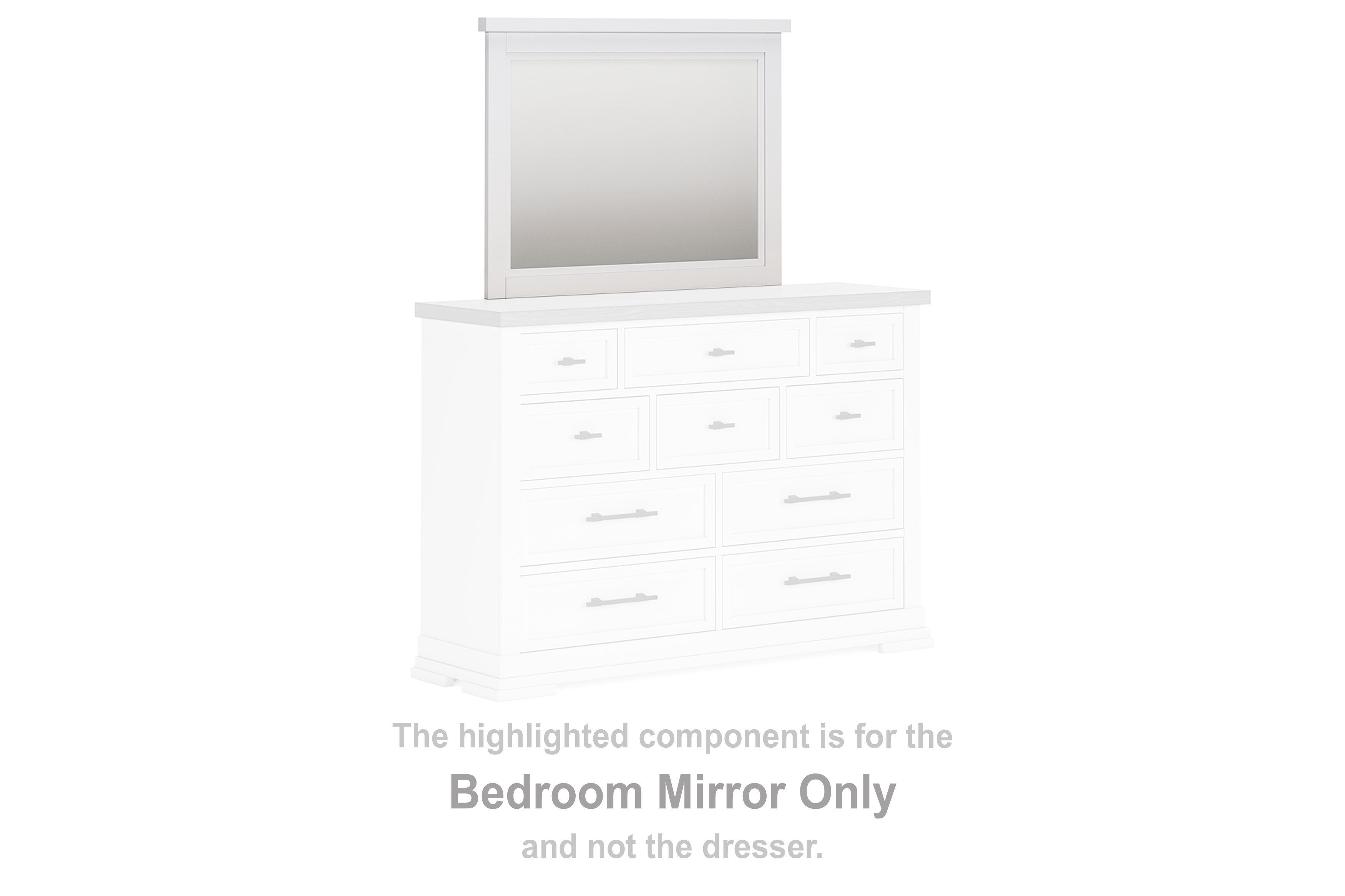 Ashbryn - Bedroom Mirror - White / Natural