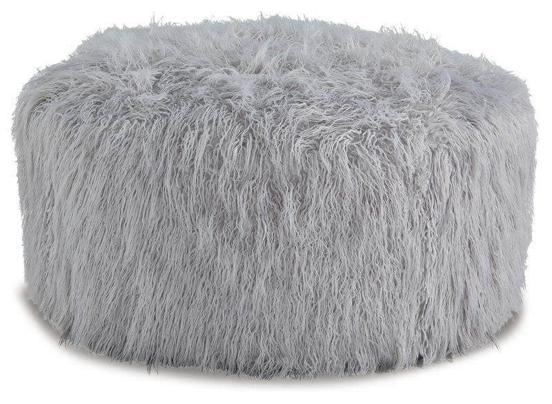 Galice - Oversized Accent Ottoman - Light Gray