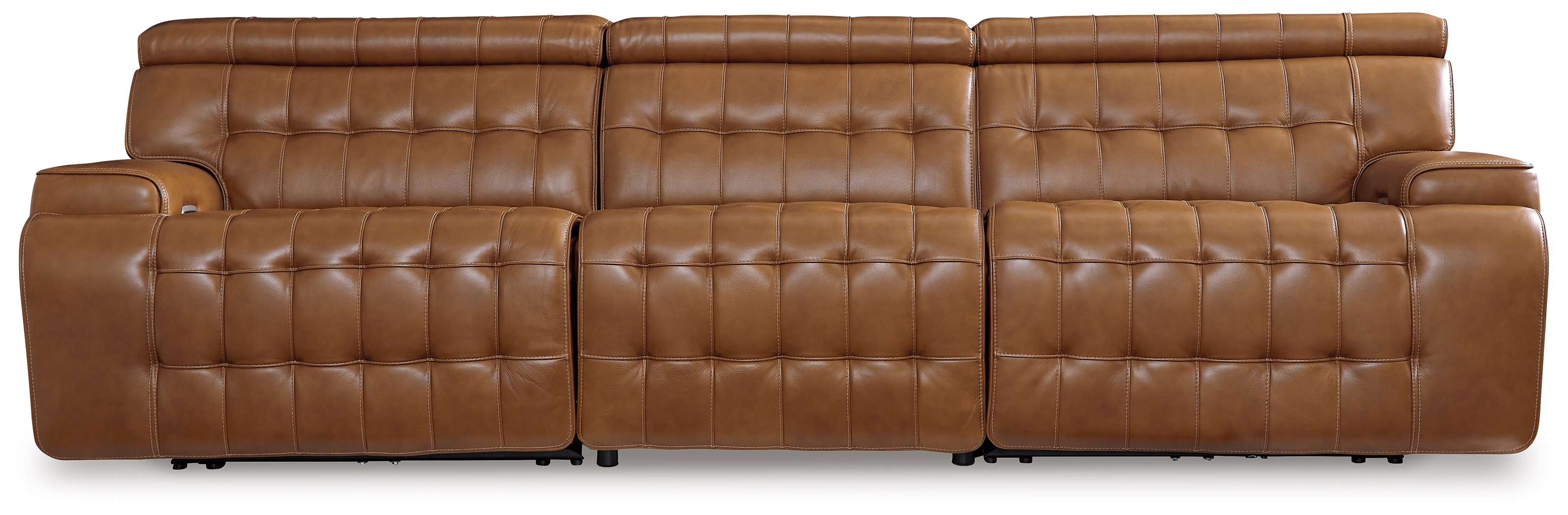 Temmpton - 3-Piece Power Reclining Sectional Sofa - Chocolate