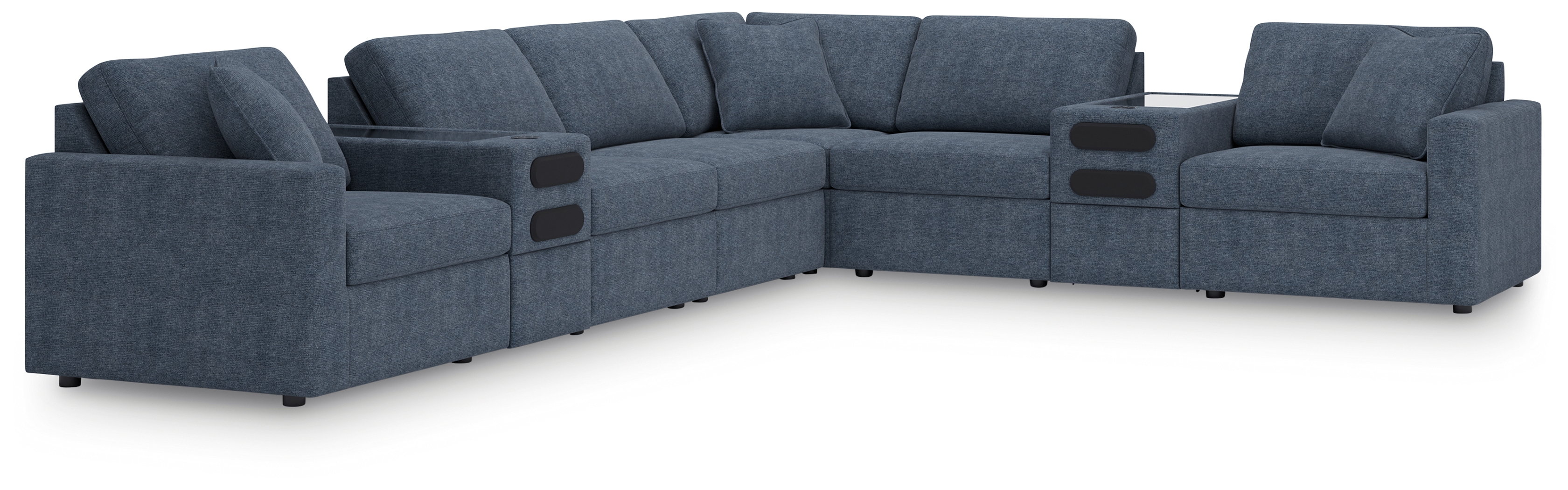 Modmax - 8-Piece Sectional With 2 Audio System Consoles - Ink