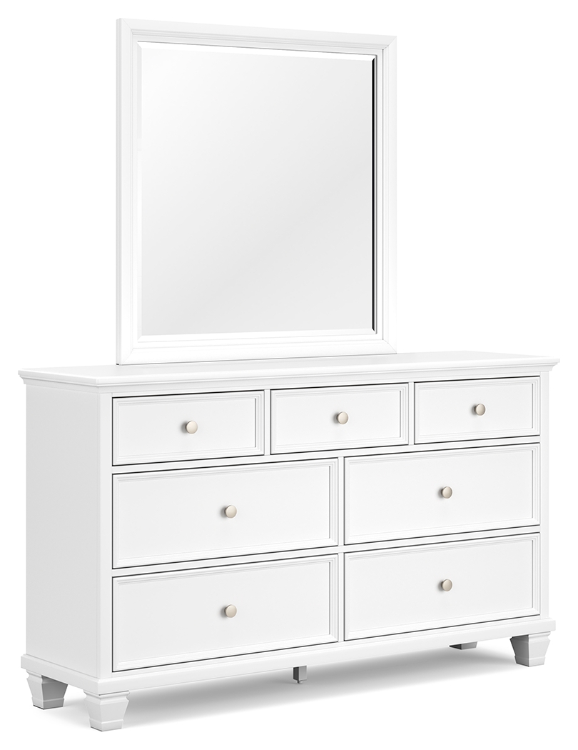 Fortman - Dresser And Mirror - White