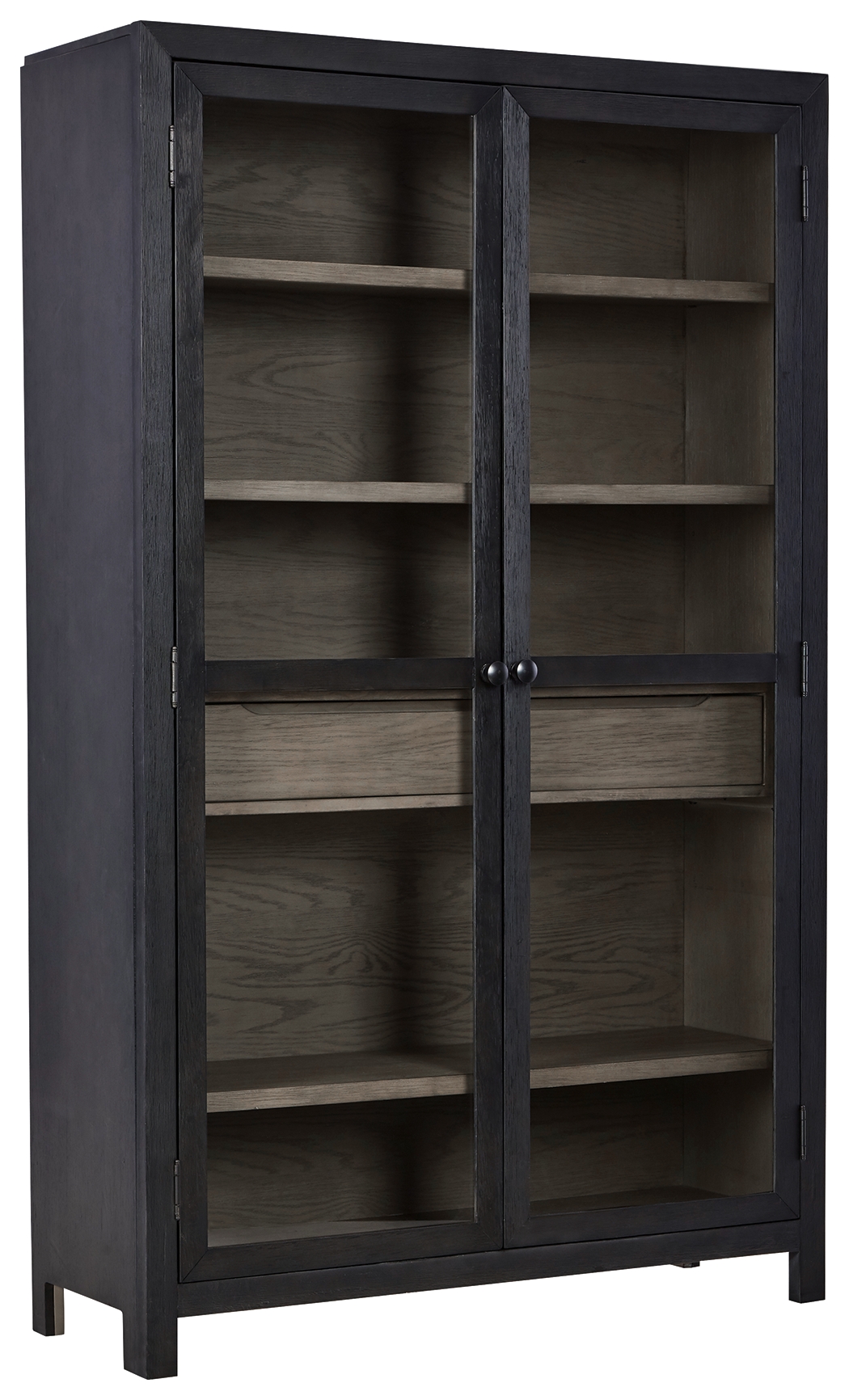 Lenston - Accent Cabinet with 2 Doors - Black / Gray