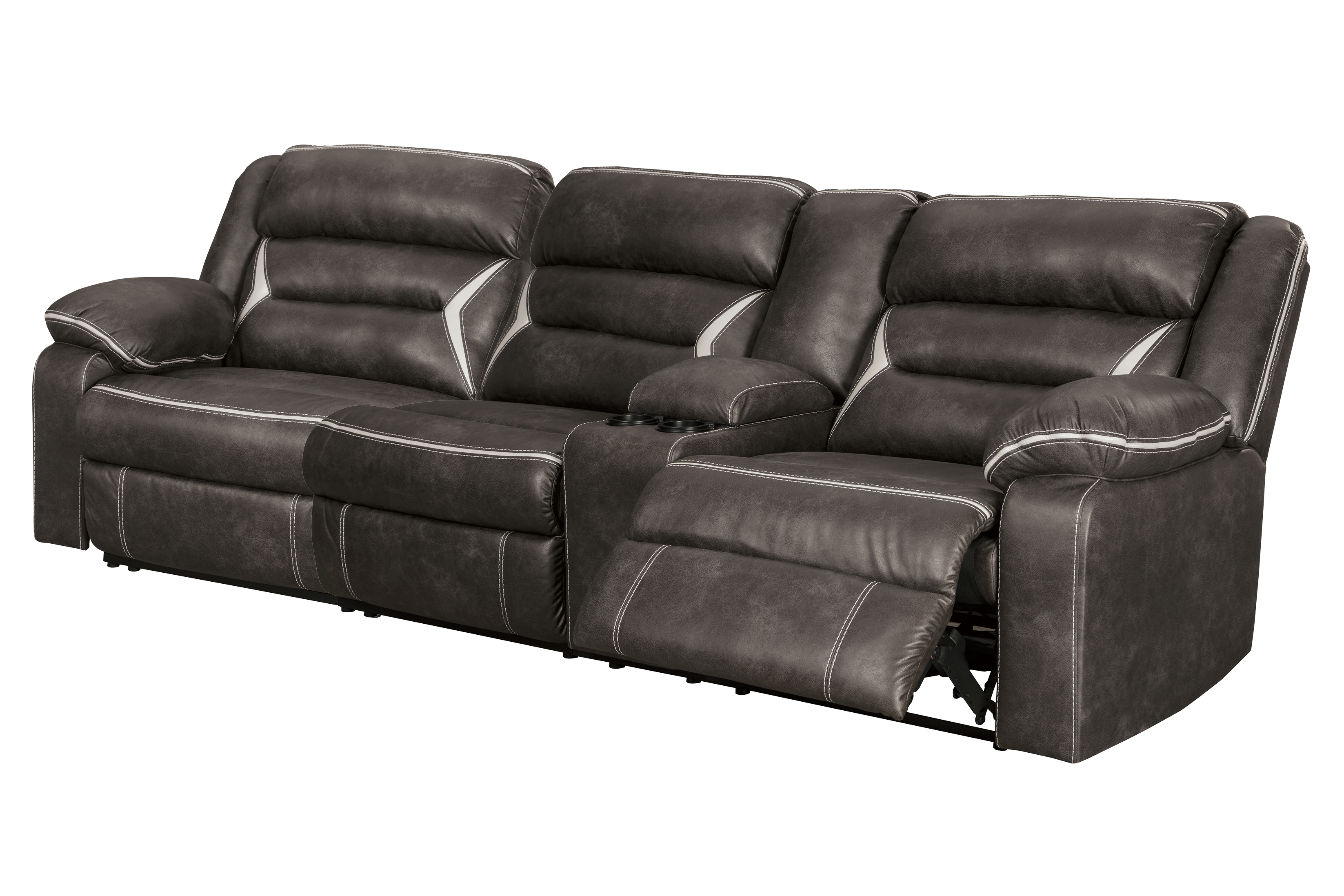 Kincord - Right Arm Facing Power Sofa with Console 2 Pc Sectional - Midnight
