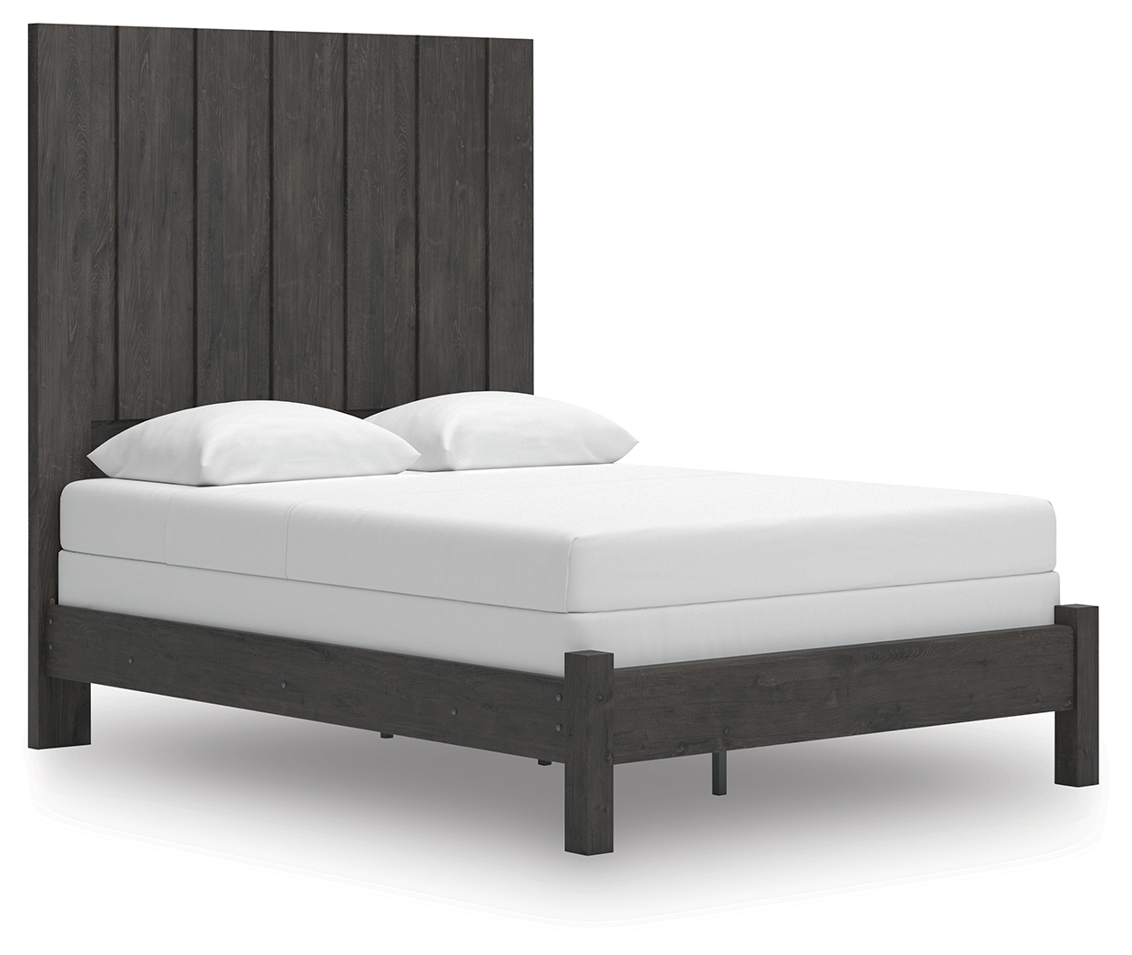 Fraluna - Queen Panel Bed - Charcoal