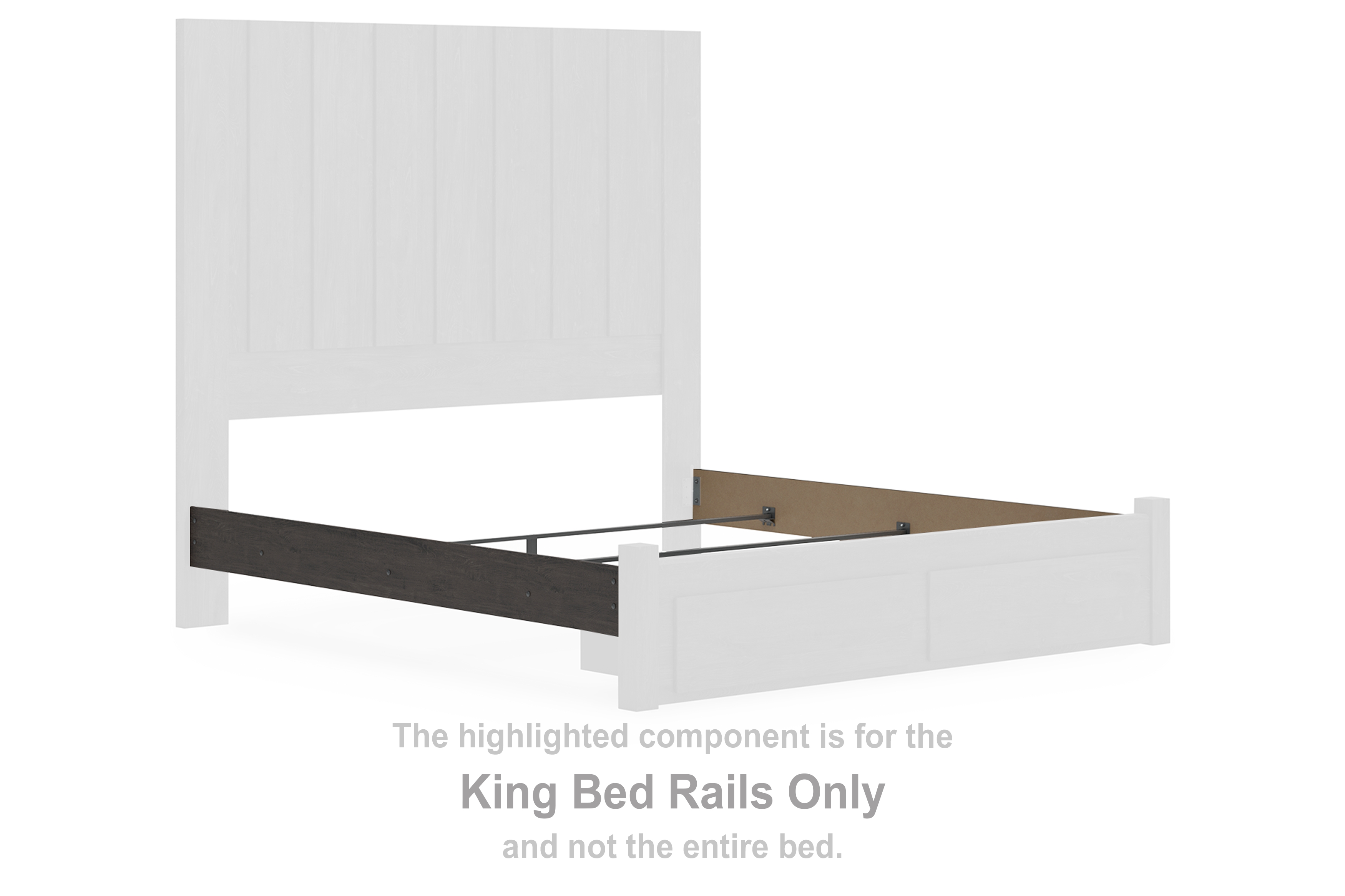 Fraluna - King Bed Rails - Charcoal