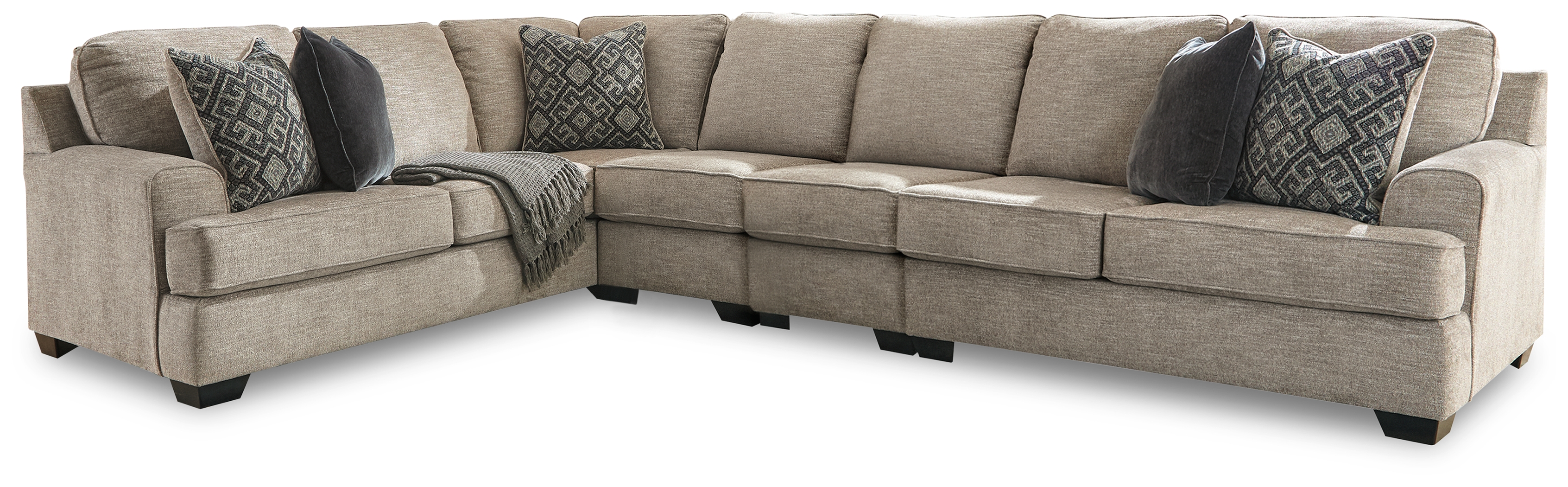 Bovarian - 4-Piece Sectional With RAF Loveseat - Stone