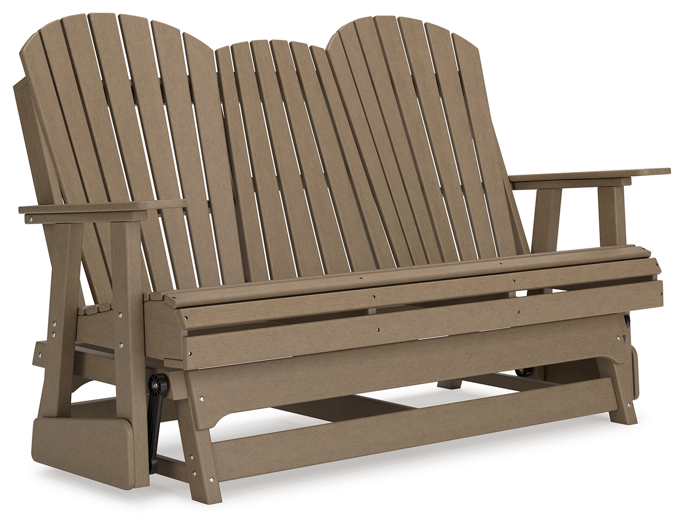 Hyland Wave - Glider Loveseat - Driftwood