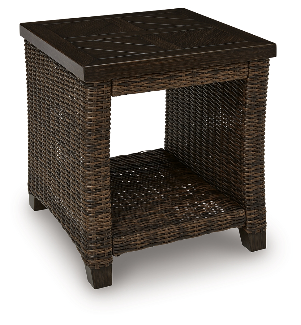 Monterey Point - Square End Table - Dark Brown