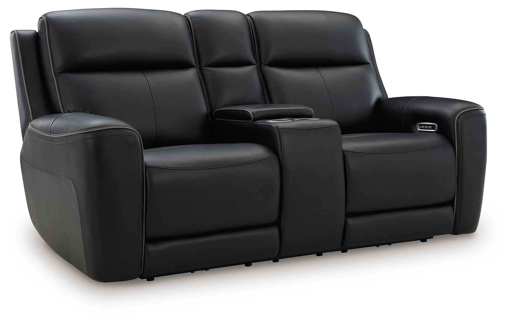 5Z-Comfort - Power Reclining Loveseat / Console / Adjustable Headrest - Onyx