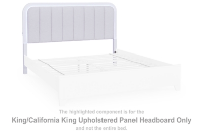 Jarlee - King / California King Upholstered Panel Headboard - White