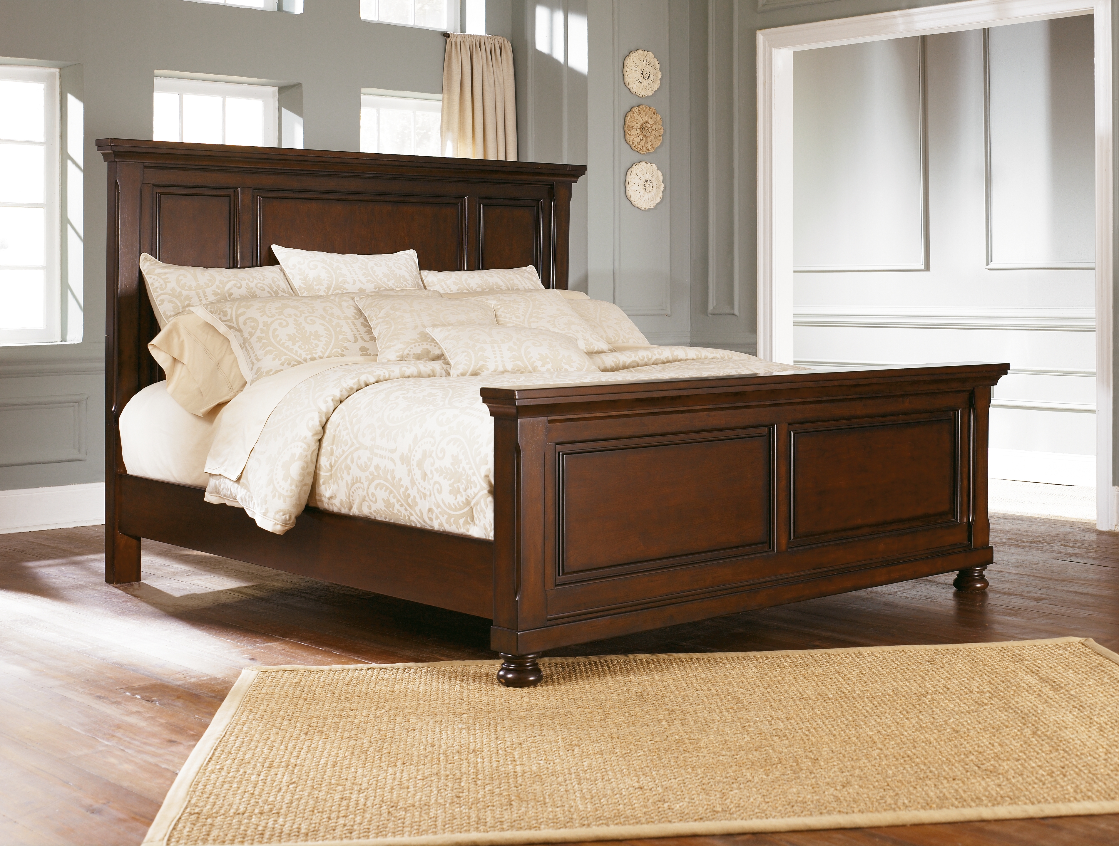 Porter - Queen Panel Bed - Rustic Brown